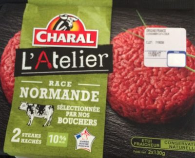 L'Atelier Steaks hachés race normande les 2 steaks de 130 g