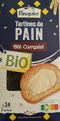 Tartines de pain - blé complet - Bio