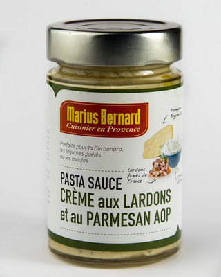 Sauce Pasta Crème aux lardons et Parmesan AOP