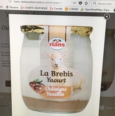 Yaourt lait de brebis chataigne vanille