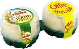 Rians Fromage Le Crottin de chèvre les 2 fromages de 60 g