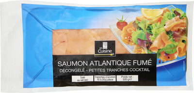 Saumon atlantique fume decongele - petites tranches cocktail