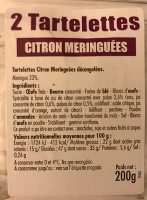 Tartelettes citron
