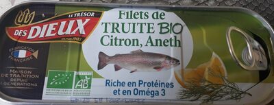 Filets de truite bio Citron, Aneth