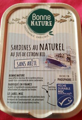 SARDINES AU NATUREL SANS ARÊTE