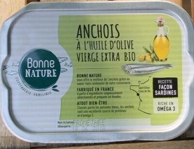 Anchois à l’huile d’olive vierge extra bio