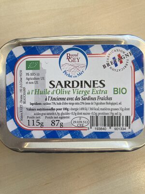 Sardine à l'huile d'Olive Vierge Extra