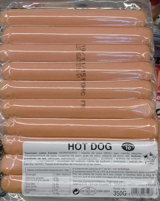 Hot Dog - Saucisses cuites fumées