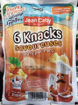 6 Knacks savoureuses 100% pur porc L'Originale