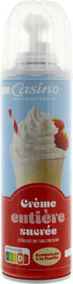 Crème sucrée aromatisée vanille
