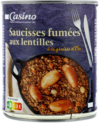Saucisses aux Lentilles à la graisse d'oie