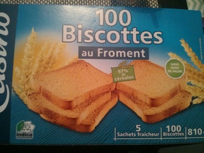 Biscottes au froment 100 Tranches