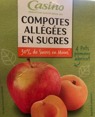 Compote allégée Pommes Abricots 30% de sucres en moins