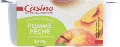 Compote Allégée Pommes Pêches 30% de sucres en moins