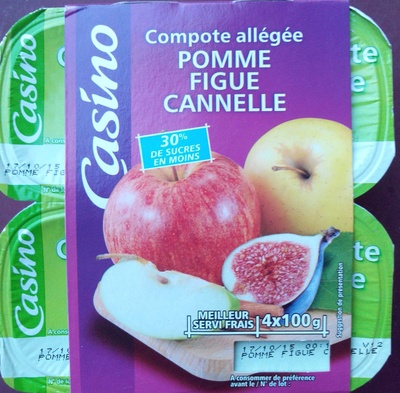 Compote allégée - Pommes Figues Cannelle