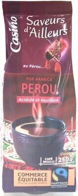 Au Pérou Pur arabica Acidulé et équilibré