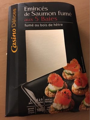 Emincés de saumon fumé 5 baies