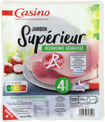 Jambon supérieur découenné dégraissé Label Rouge