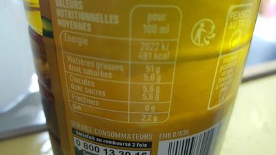 Sauce vinaigrette vinaigre balsamique et huile d'olive (10%)