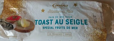 Pain de mie pour toast au seigle spécial fruits de mer