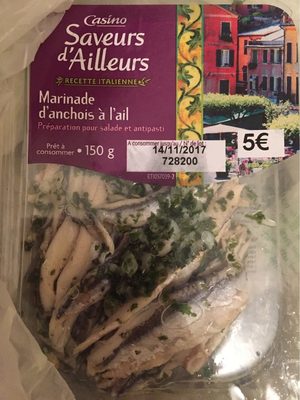 Marinade d’anchois a l’ail