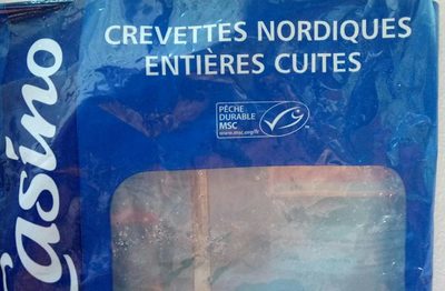 Crevettes nordiques entieres cuites surgelees msc