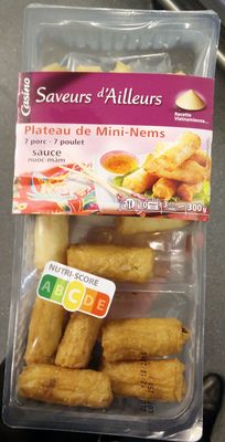 Plateau de mini nems 7 minis nems au porc 7 mini nems au poulet Sauce nuoc-mam