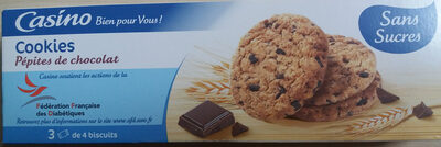Cookies aux pépites de chocolat sans sucres