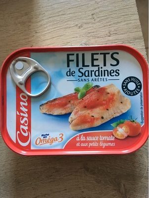 Filets de sardines à la sauce tomate et aux petits légumes