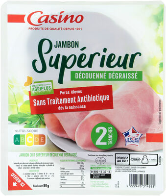 Jambon Supérieur Découenné Dégraissé