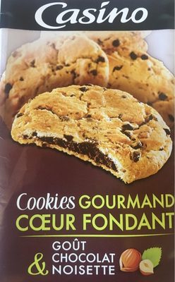 Cookies gourmands coeuf fondant goût chocolat et noisette