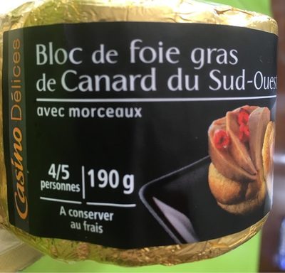 Bloc de Foie gras de Canard du Sud-Ouest avec morceaux