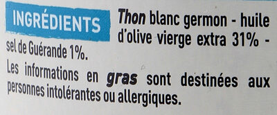 Thon blanc Germon à l'huile d'olive au sel de Guérande