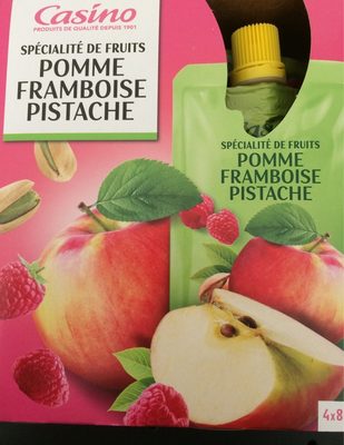 Spécialité de fruits pomme framboise pistache