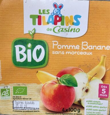 Pomme et banane sans morceaux