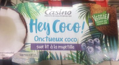 Hey coco ! - Onctueux coco sur lit à la myrtille