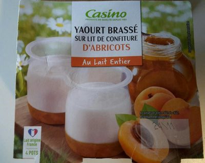 Yaourt brassé sur lit de confiture d'abricots - Au lait entier