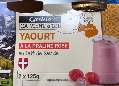 Yaourt au lait de Savoie et à la praline rose
