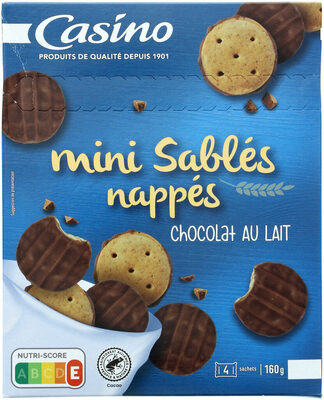 Mini sablés nappés de chocolat au lait