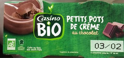 Petits pots de crème au chocolat BIO