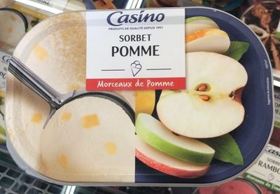 Sorbet pomme avec morceaux de pomme