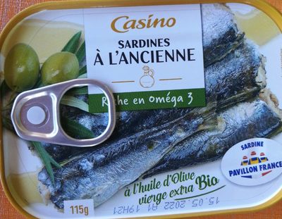 Sardines à l'ancienne à l'huile d'olive vierge extra bio Pavillon France