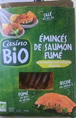 Emincés de saumon fumé aux herbes aromatiques et épices