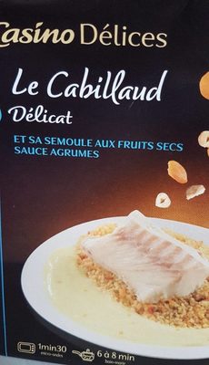 Cabillaud sauce agrumes et semoule aux fruits secs
