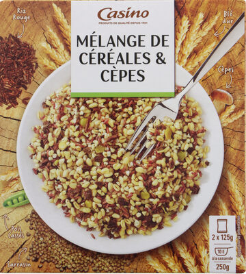 Mélange de céréales et cèpes