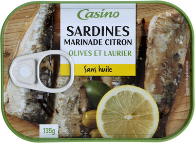 Sardines marinade citron, aux olives et au laurier