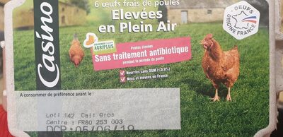 6 Oeufs frais de  Moyen/gros