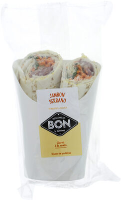 Wrap jambon, tomates, olives