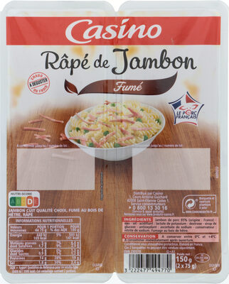 Râpé de jambon fumé