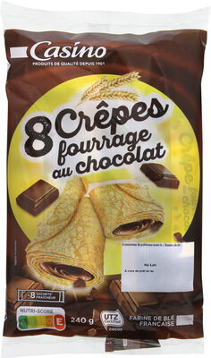 8 crêpes fourrage au chocolat